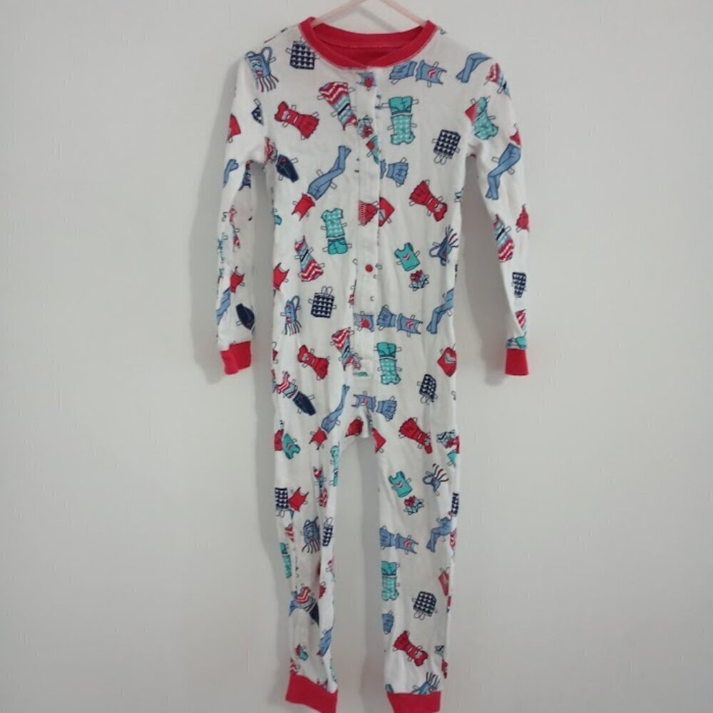 Petit Lem white one piece pajama size 5